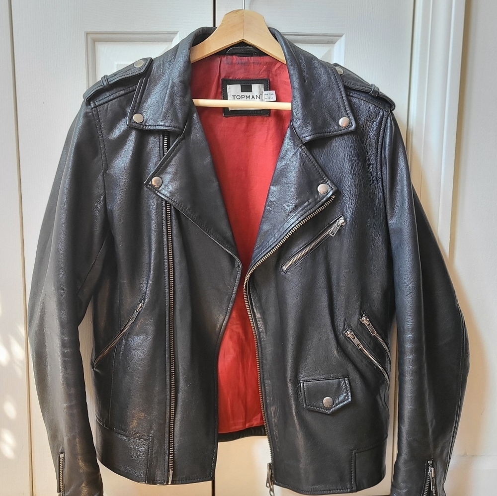 Topman moto leather jacket